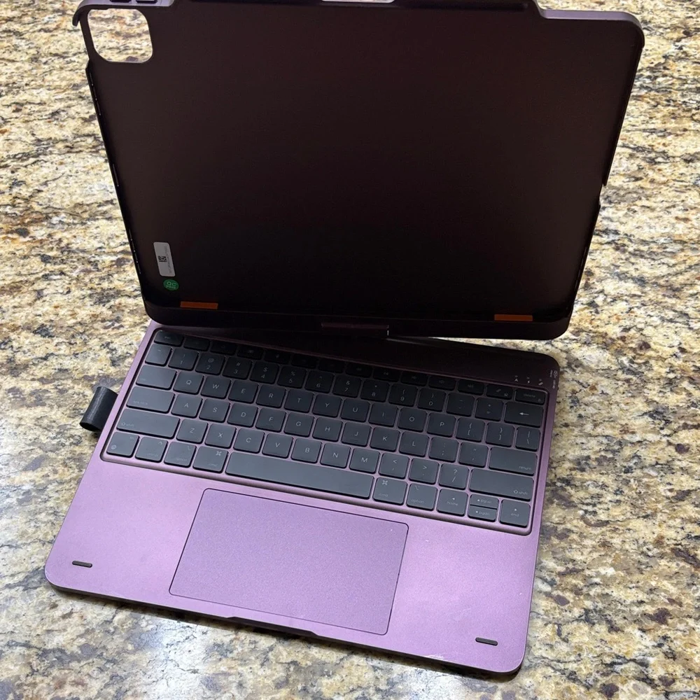 Type Z Metallic Purple Bluetooth Keyboard Case with Trackpad